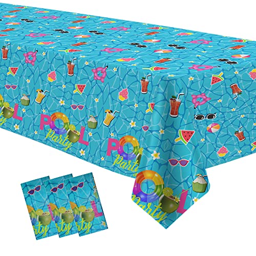 HIPVVILD Pool Party Tablecloth 3 Pack 54x108in