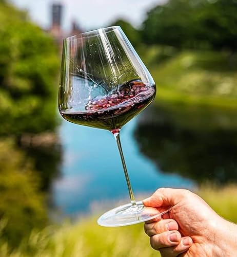 Miniatura 4 de Zalto Denk'Art - Juego de 6 copas de vino sopladas a mano, color borgoña