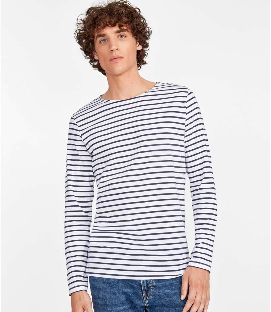 SOL'S Mens Marine Long Sleeve Stripe T-Shirt