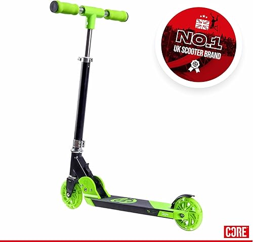 Miniatura 21 de Patinete para niños de 6 a 12 años CORE Foldy Kids Scooter, Kick Scooter, 2 ruedas LED iluminadas, scooter fácil plegable, manillar de 3 alturas