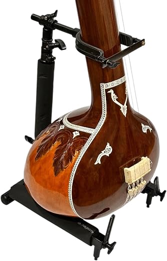 Female Tanpura Stand, Detachable, Lightweight and Portable Design, Soft Rubber Padding for Protection, Carry Bag Included...