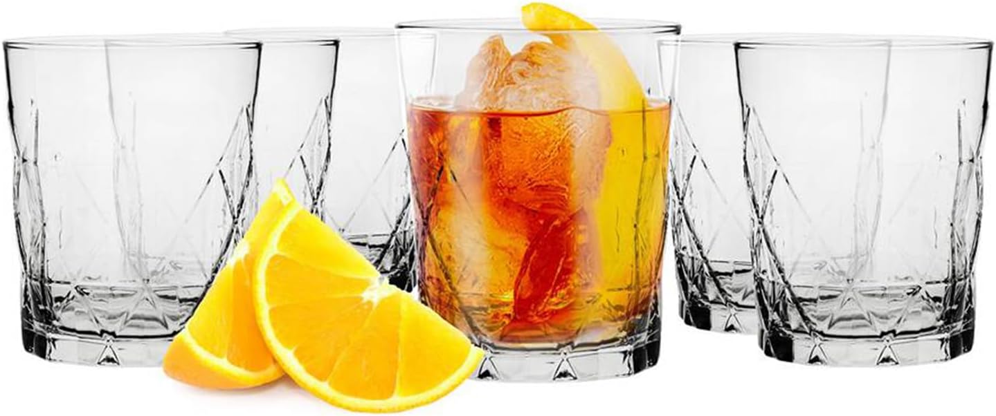 Glasmark Krosno 1992 Glasses Set of 6 Drinking Glasses Water Glasses Drink Glasses Juice Glasses Whisky Cocktail Dishwasher Safe 6 x 345 ml