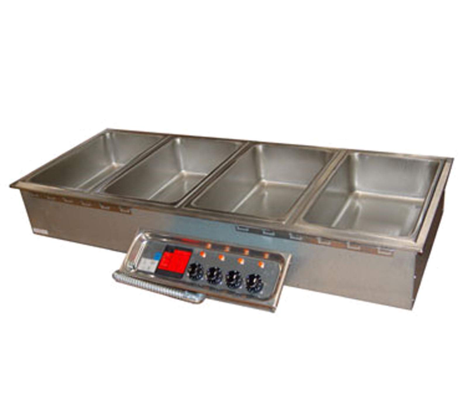 58-1/2" Top Mount Multi Hot Food Well w/ Drain by APW Wyott – Stainless Steel, Model HFW-4D