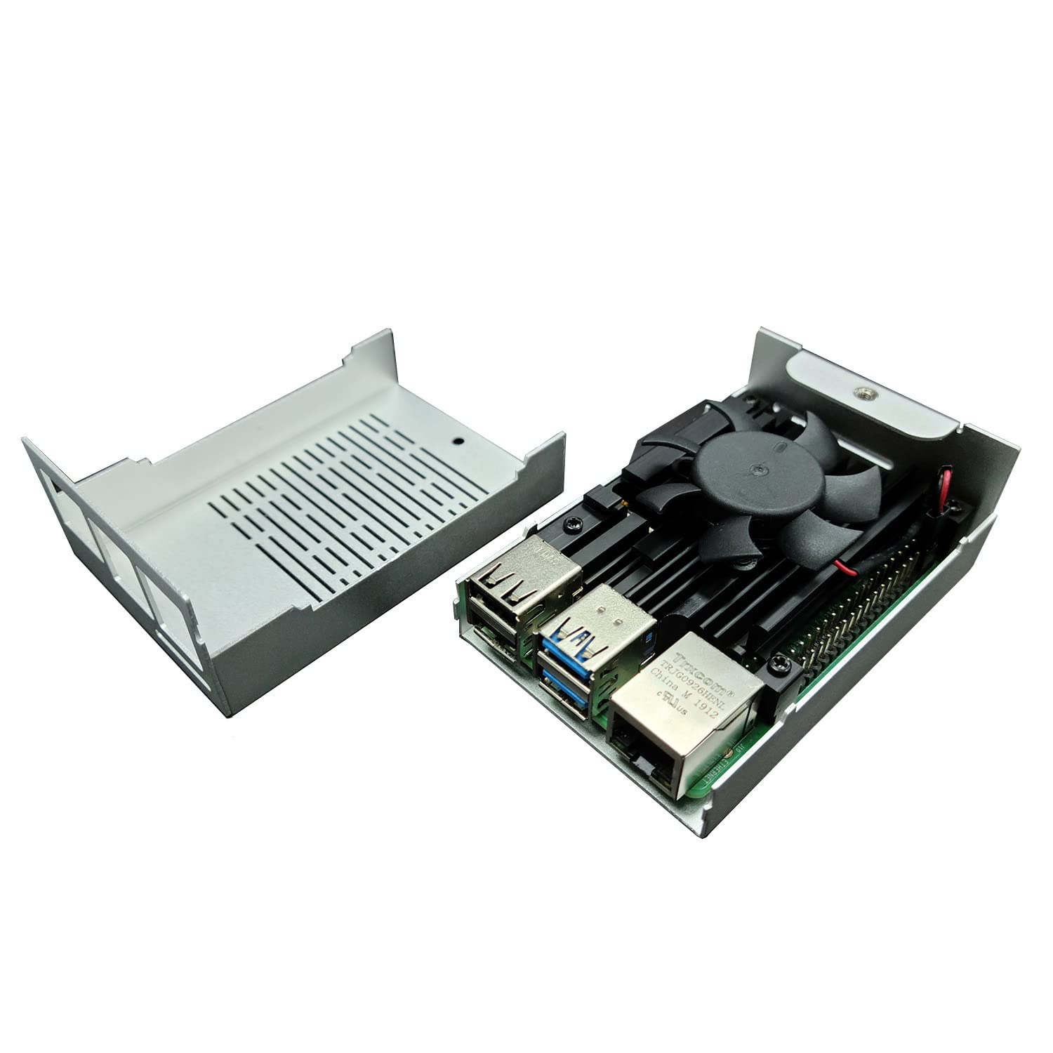 Gelid ICEBERRY Dissipatore E Ventola Silenziosa Per Raspberry Pi 4 Model B - Alluminio Argento - 3