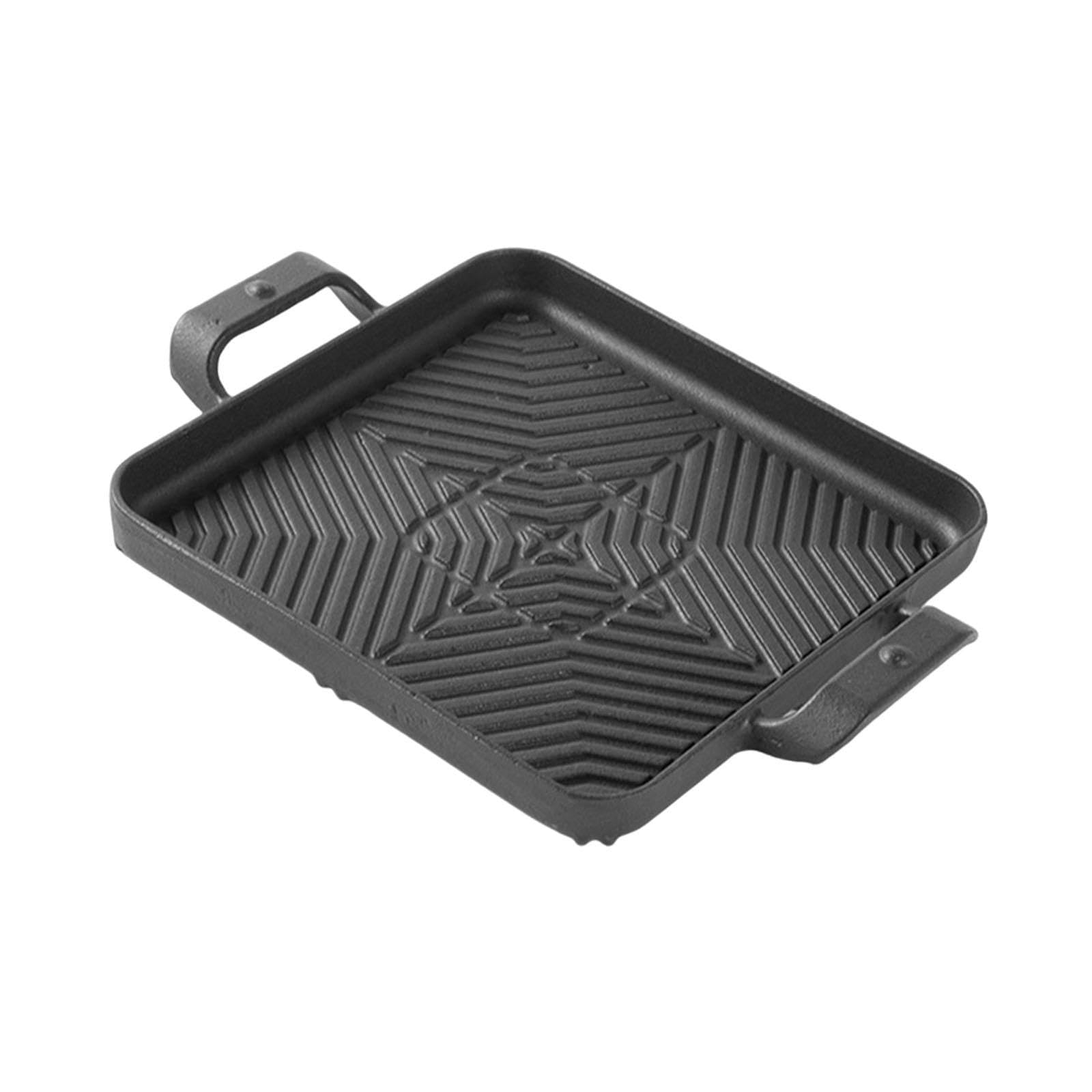 Grill en Fonte Carré 26cm Fenteer pour un Barbecue Coréen Authentique