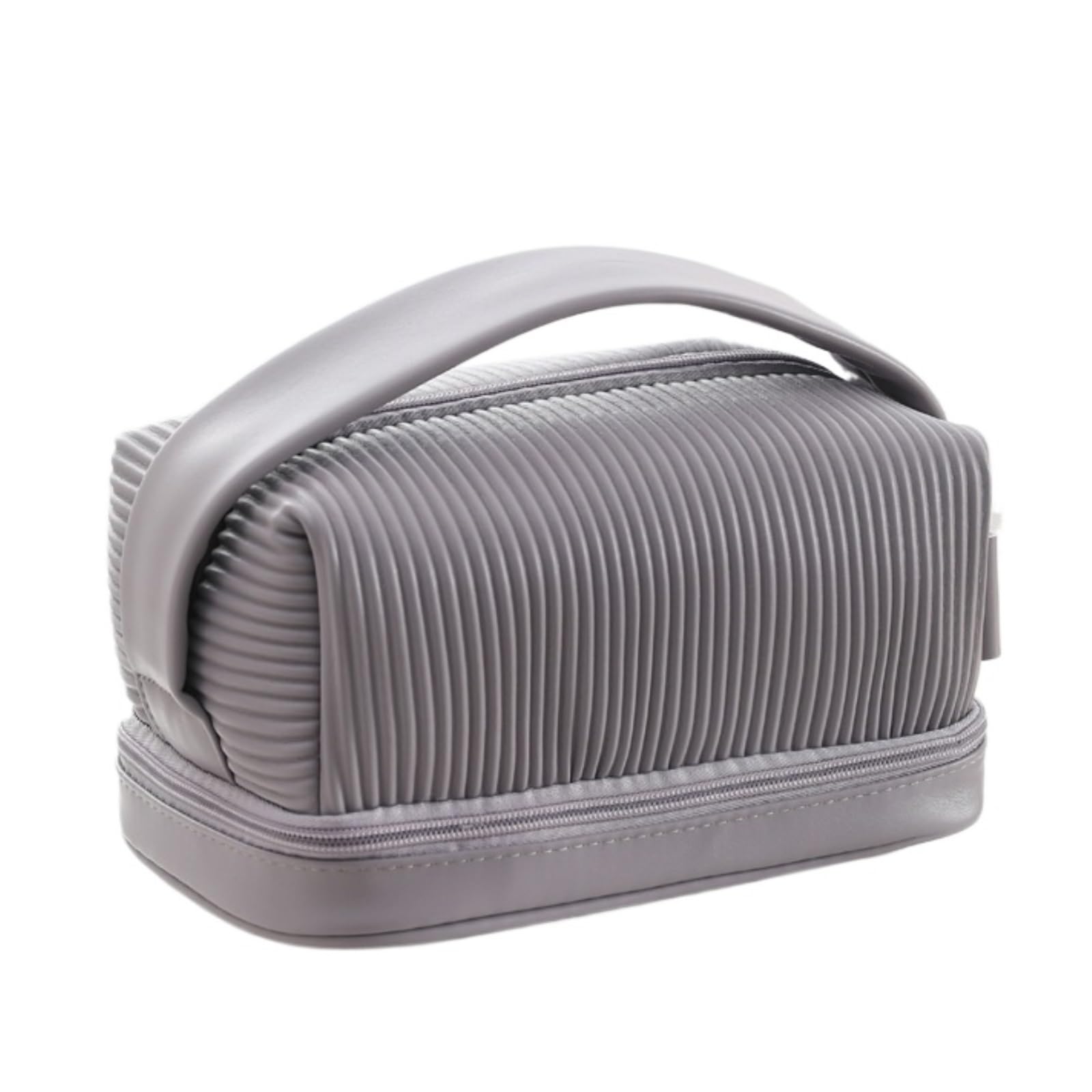 Beauty Case da Viaggio Borsa for Cosmetici Borsa da Toilette Impermeabile Portatile di Grande capacità Borsa da Viaggio a Doppio Strato in PU (Color : D, Size : 9.4 * 6.2 * 5.9in)