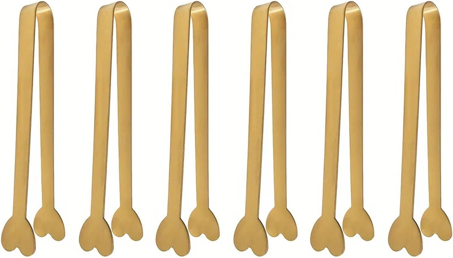 Small Gold Serving Tongs Mini Appetizers Grabbers Metal Buffet Food Tong Versatile Kitchen(20PCS)