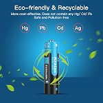 Kratax 1.5v Rechargeable Lithium AA Batteries, 12 Pack AA li-ion Battery with 2h Smart Fast Charge, 3500mWh high-Capacity, 1600 Cycles Long-Lasting, Constant Output for Household Office Devices