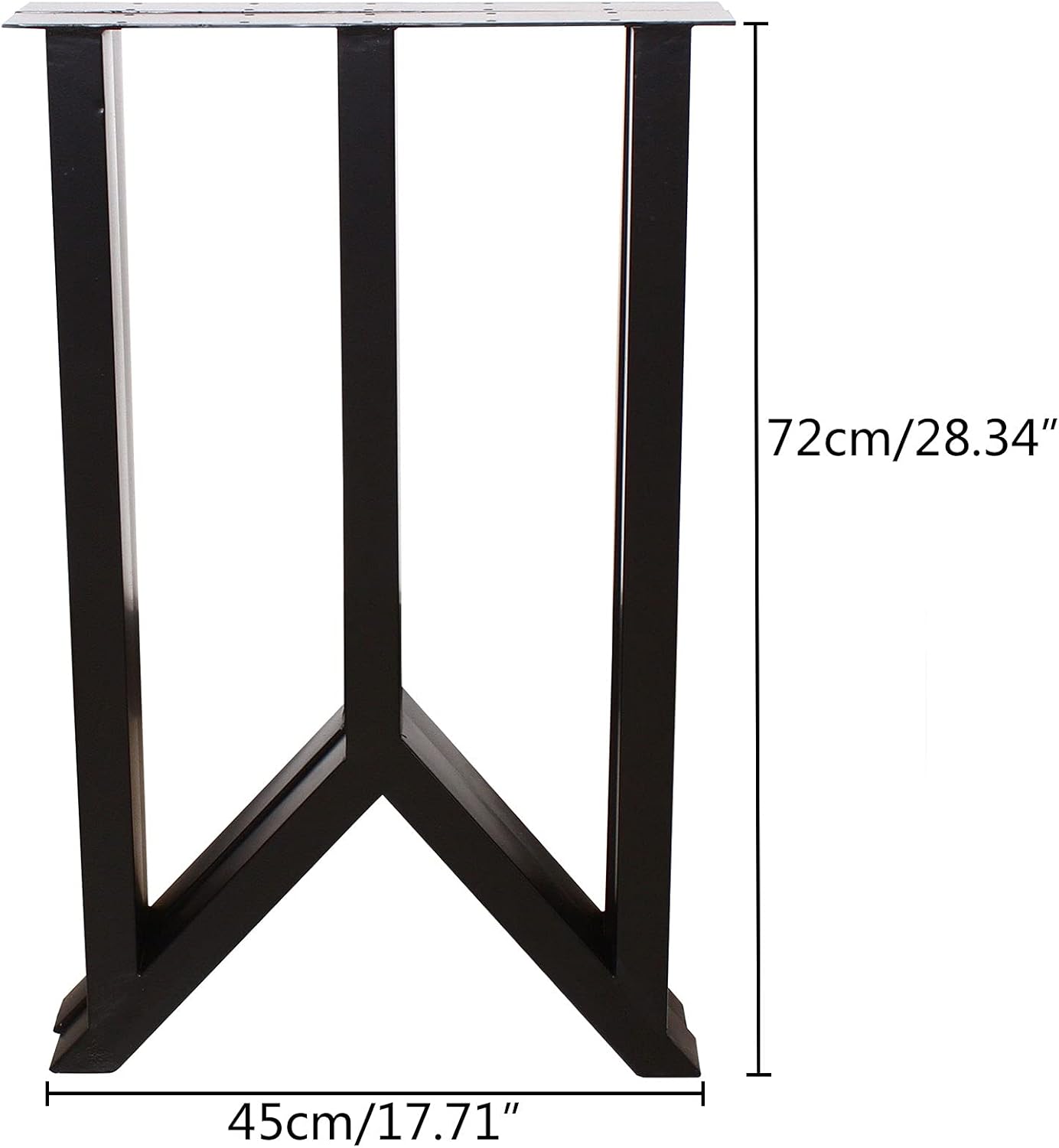 Gеt Chеар Prісе Metal Table Legs Desk Legs Set of 2 Heavy Duty Furniture Legs Dining Table Legs Bench Legs Black for Home Office Bench Computer Desks (W-Frame 28.3x17.7inch)