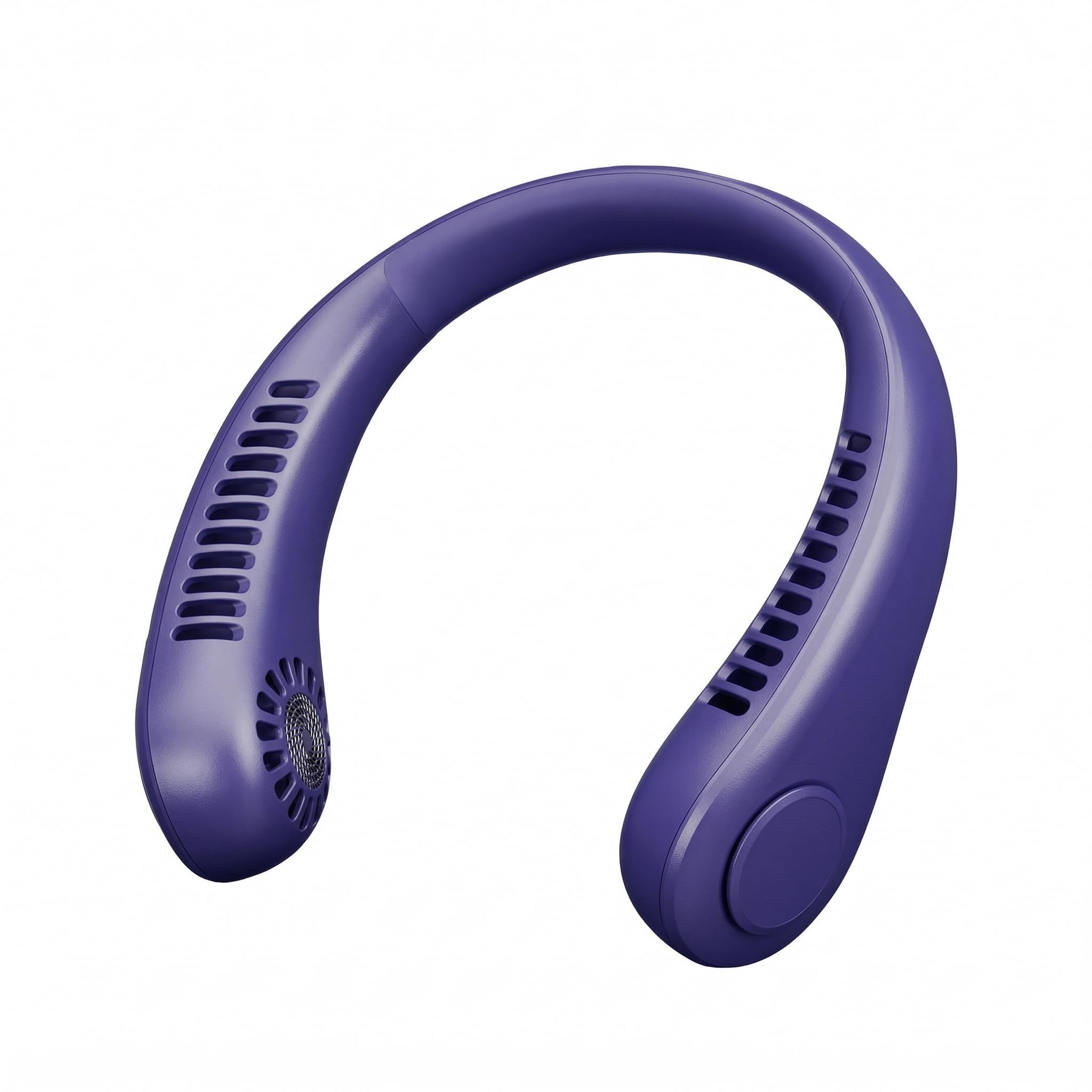 Purple Rechargeable Neck Fan Portable Hands-Free Bladeless Fan with 3 Speeds USB-C Personal Cooling Fan Quiet Wearable Mini Fan for Travel Office Gym Outdoor Summer Use