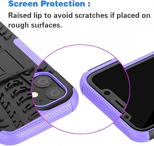 Miniatura 7 de Asuwish Funda de teléfono para iPhone 11 Pro 5.8 con protector de pantalla de vidrio templado y soporte delgado, funda protectora híbrida resistente