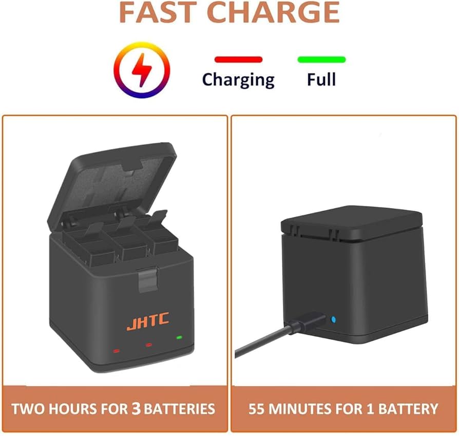 Amazon | JHTC 最新型 GoPro HERO 8 バッテリー 3*1500mAh 交換
