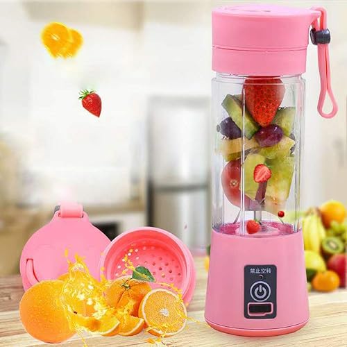 Miniatura 2 de Licuadoras de tamaño personal Batidos y batidos portátiles, máquina mezcladora de frutas de mano 12.8 fl oz vaso exprimidor recargable USB,