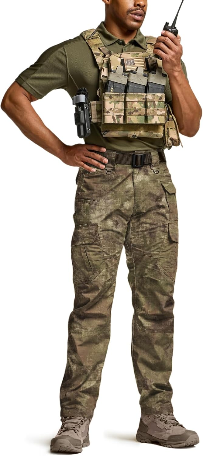 CQR Men's Tactical Pants, Water Resistant Ripstop Cargo Pants, Lightweight EDC Work Hiking Pants, Outdoor Apparel - Image 4