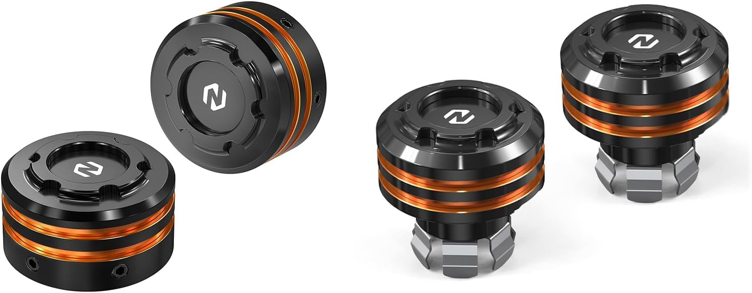 NICECNC Front Axle Nut Covers and Rear Axle Nut Covers Compatible with Harley Sportster S RH1250S 2021 2022 2023 2024, Pan America 1250 RA1250 2021-2023, Pan America 1250 Special RA1250S 2021-2024