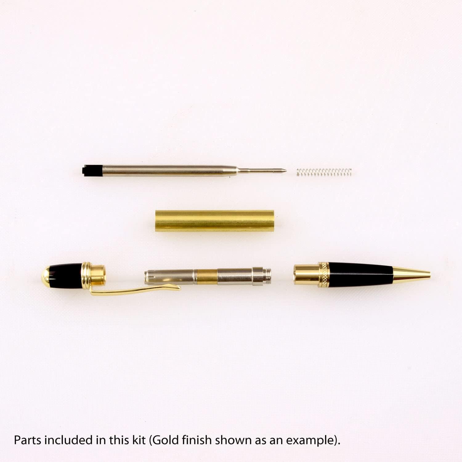 Legacy Woodturning, Viceroy Pen Kit - Gold and Black Chrome, 20 Pack