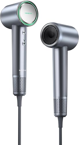 HIXZAP Secador de pelo, cuidado iónico negativo del cabello, motor BLDC de 110,000 RPM para secado rápido, alta velocidad, bajo ruido, termocontrol,