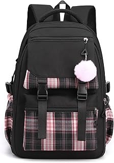 Mochila de Hombro para Niños y Niñas de Primaria Mochilas Escolares a Cuadros para Niños de Primaria Backpack Escolar para...