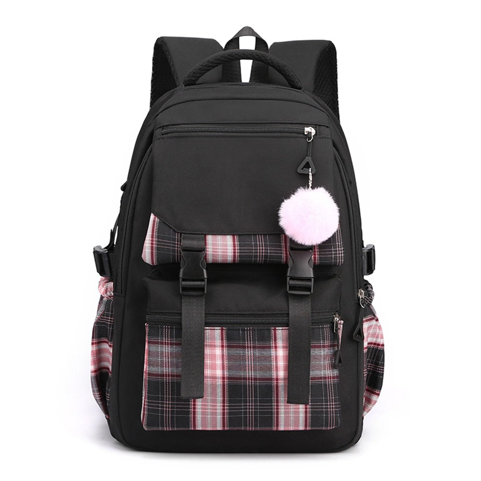Genérico College Campus Schoolbag Femenina de la Escuela Mochila de la Escuela Bolsa Alivio de la Escuela de Niñas Bolsa de Hombro Junior Mochila Pura Color Puro Mochila