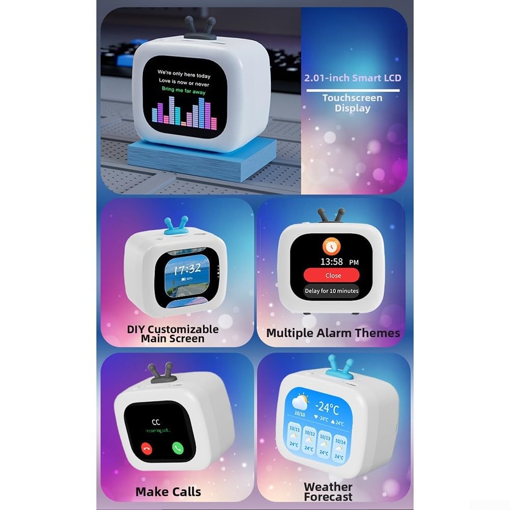 per mini altoparlante, per BT intelligente con tema personalizzato fai da te, testi display altoparlante per musica Home Entertainment