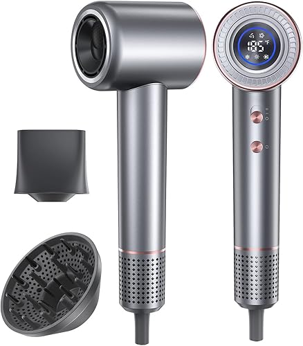 Secador de pelo, 110000 rpm, motor sin escobillas, secador de soplado iónico negativo para secado rápido, secador de pelo con control térmico de