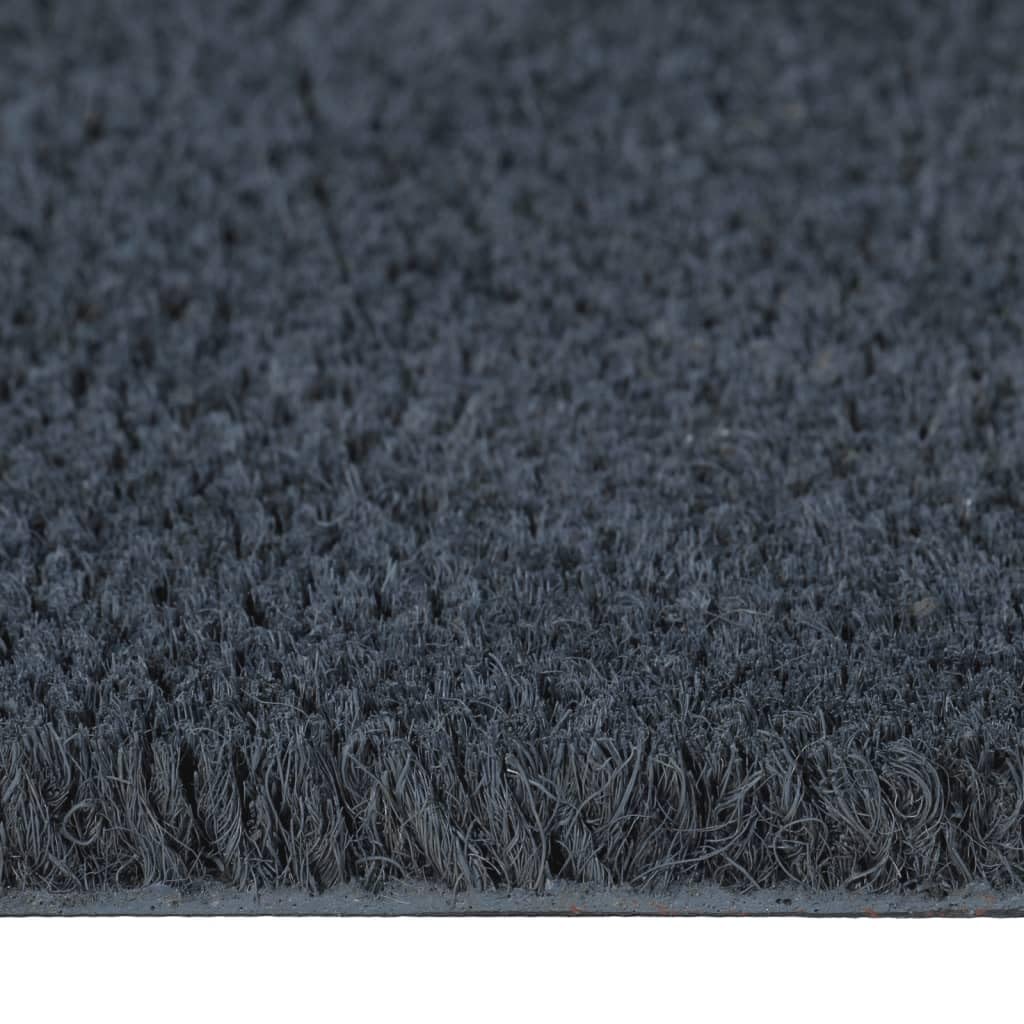 Alfombra de puerta, 5 unidades, color gris oscuro, 40 x 60 cm, fibra de coco | Soporte antideslizante de PVC, fácil de limpiar, plegable, para interior y exterior