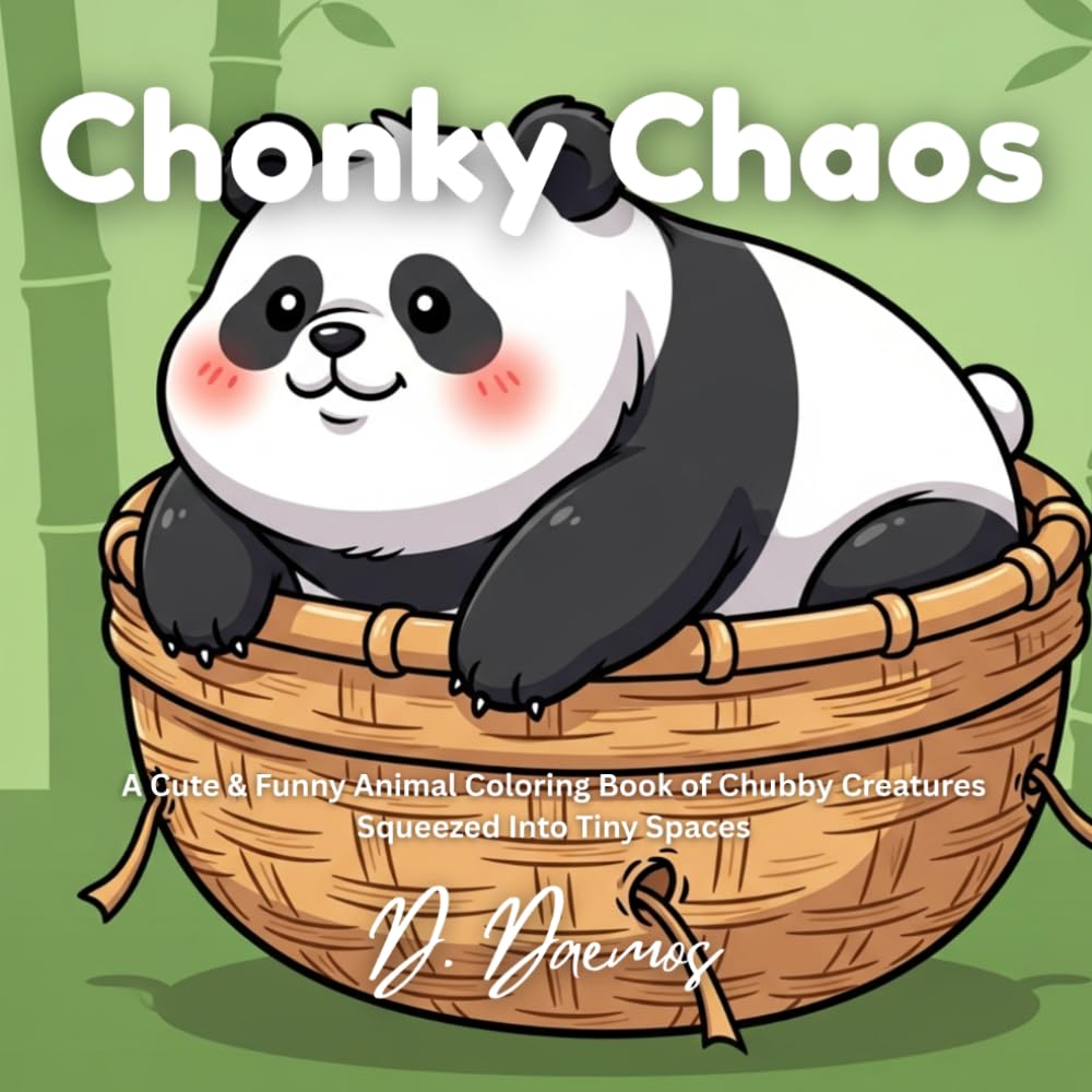Chonky Chaos: A Cute & Funny Animal Coloring Book of Chubby Creatures Squeezed Into Tiny Spaces