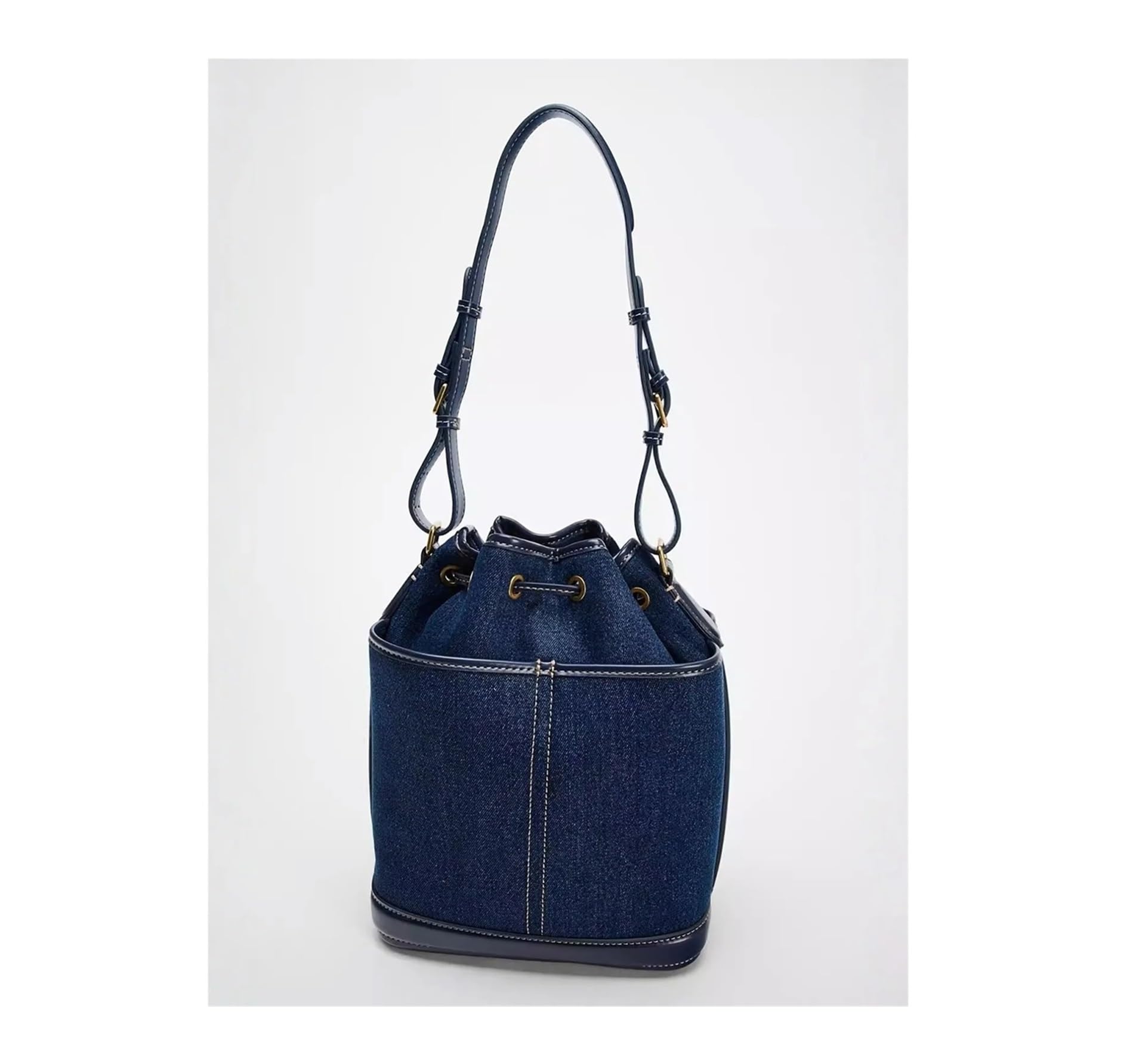 Borsa Jeans Borsa a tracolla in denim autunno/inverno, borsa a secchiello in tela, in Shopping