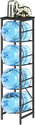 Miniatura 7 de HOOBRO Soporte para garrafones de agua, soporte para botellas de agua, estante para garrafones de agua de 5 galones, estante de almacenamiento