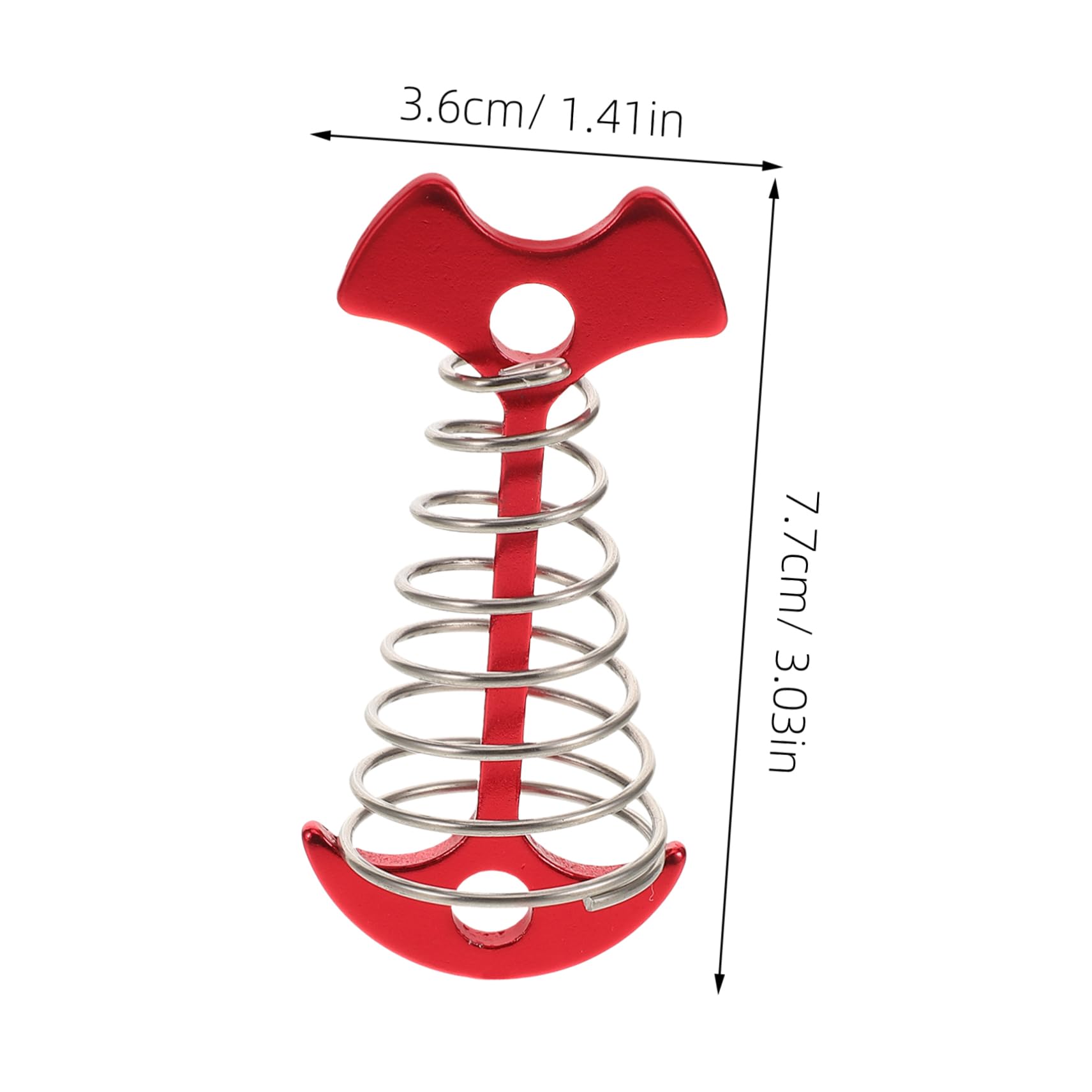 POPETPOP 10pcs Spring Fish Bone Tent Stakes with Buckles Windproof Deck Anchors for Camping Hiking Pool Cover Securement Durable Outdoor Use