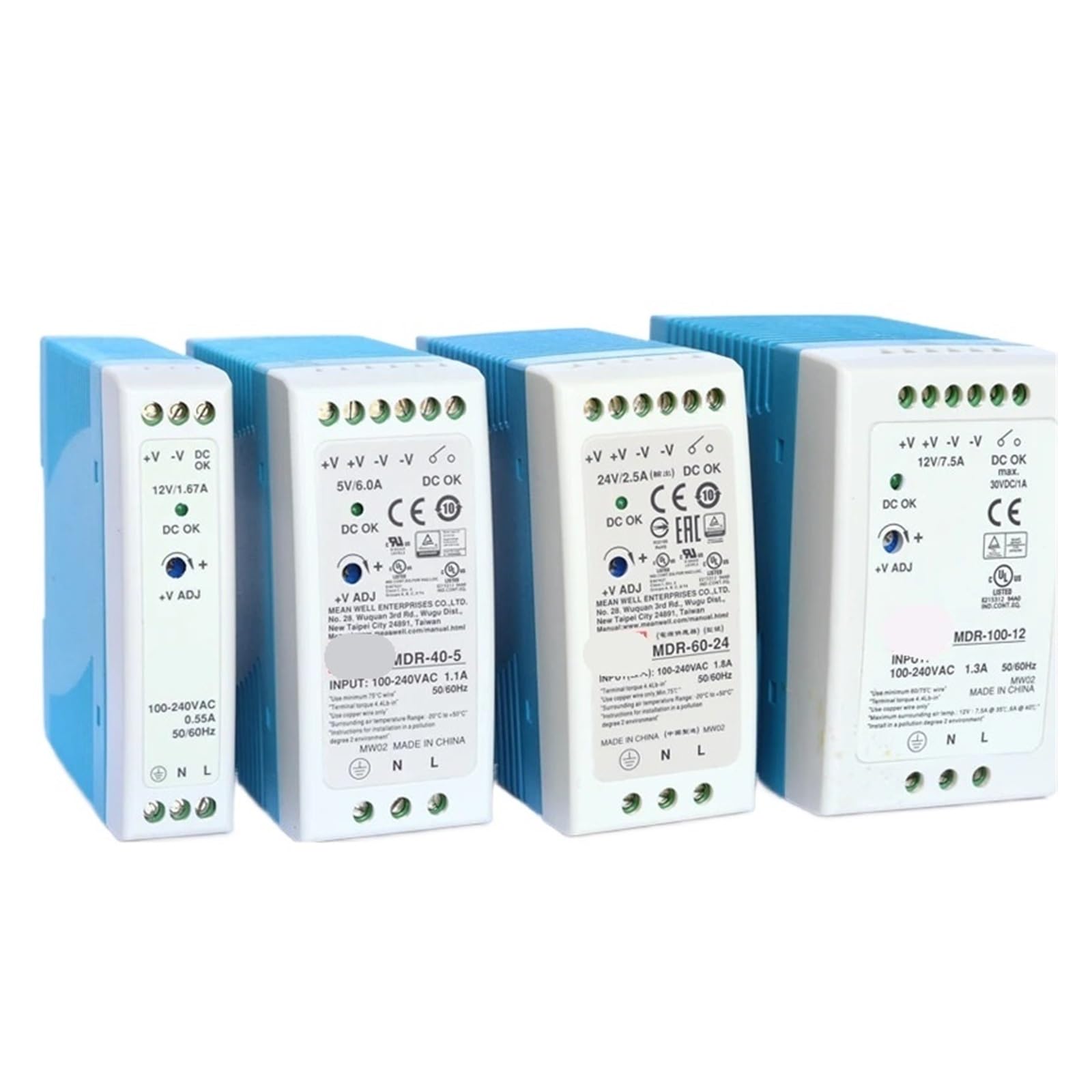 BALYDLUL 1pcs Switch Power Supply 10W-100W 5V 12V 24V(5V,MDR-100)
