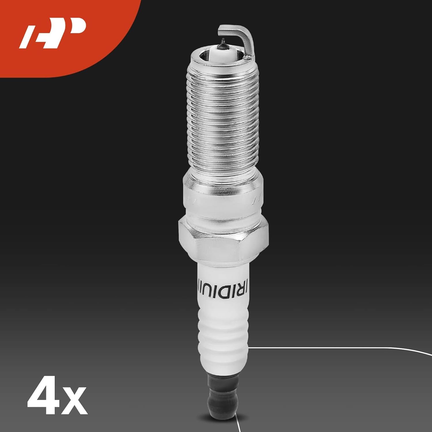 A-Premium +1x Ignition Coil Pack and 4x Iridium Spark Plugs Compatible with Ford Fiesta 2011-2019, 1.6L, Naturally Aspirated