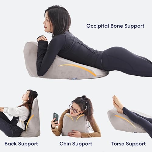 Miniatura 5 de Vesta Unibody - Almohada de cuña para tumbarse en el estómago, ideal para entrenamientos, relajación o meditación, almohada de espuma viscoelástica