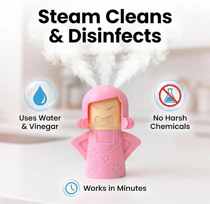 Limpia Microondas a Vapor Angry Mama - Rosa - Aivwis miniatura 3