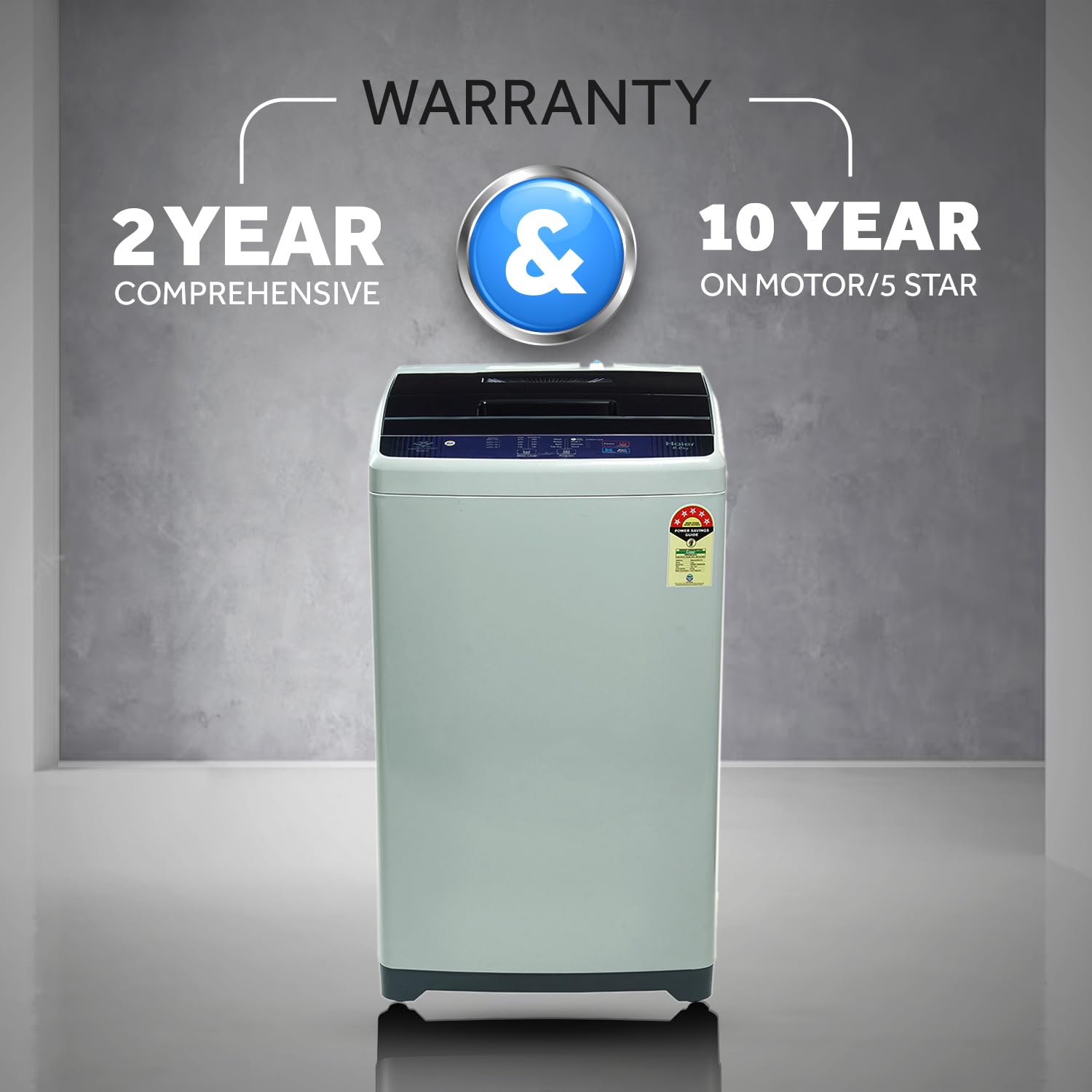 Inside view of Haier Washing Machine drum with open lid