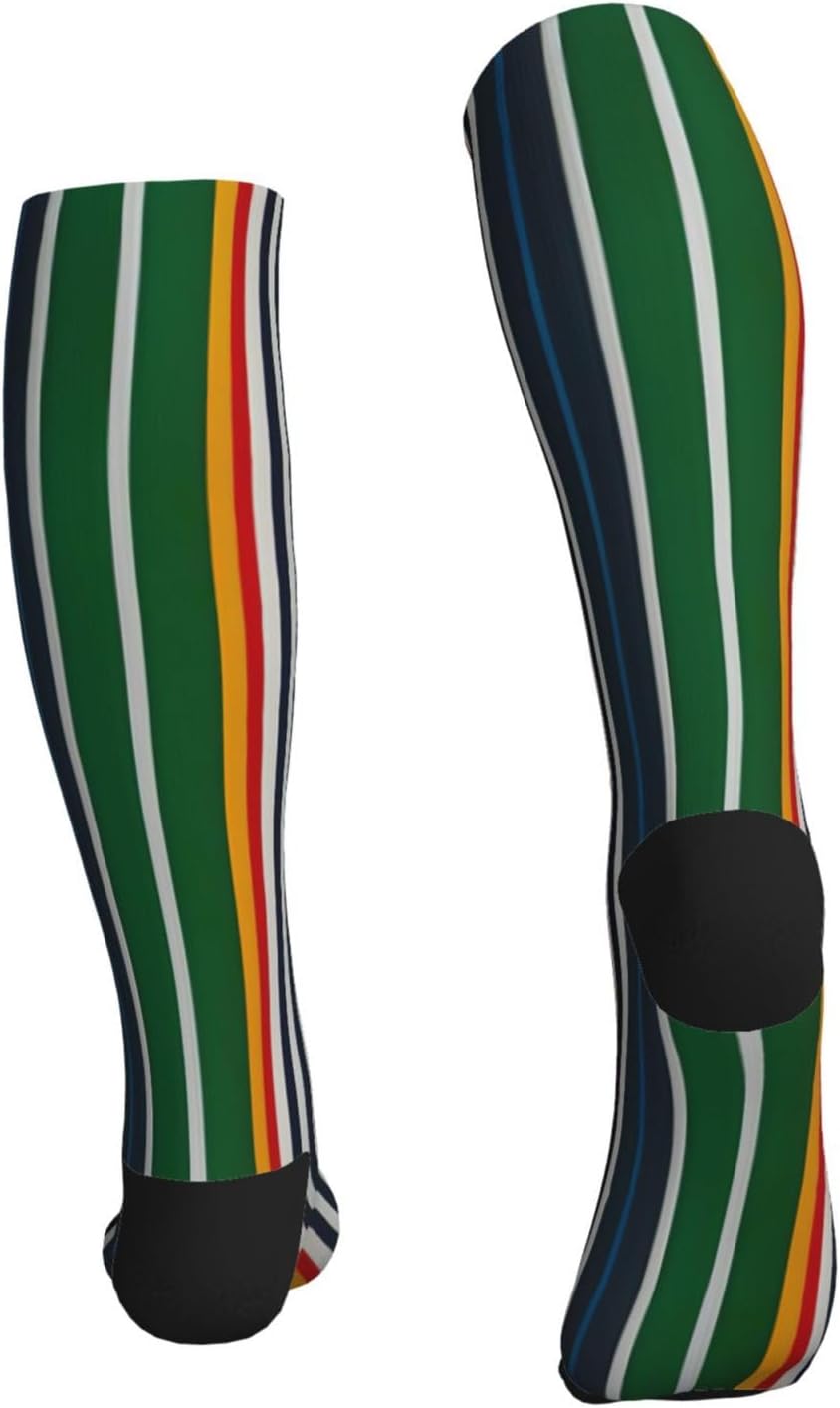 Colorful Stripes Print Compression Running Socks For Men And Women Athletic Socks For Everyday Use Socks