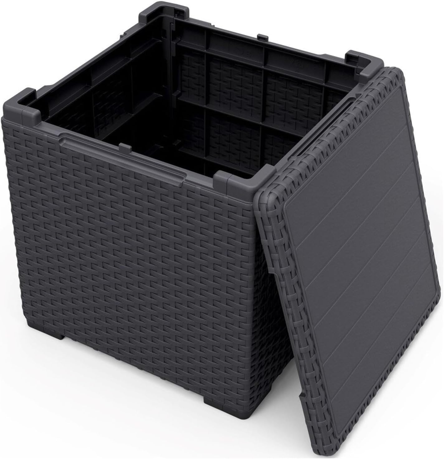 Keter Vigo Tavolino Portaoggetti da Giardino 37x37x37cm Grafite