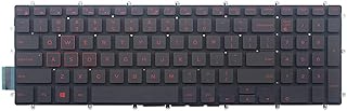 AUTENS US Keyboard Replacement for Dell Inspiron 3579 3583 3779 5565 5567 5570 5575 5587 7566 7567 7577 7588 5765 5767 5770 5775 7773 7778 7779 Laptop No Frame (Red Letter White Backlight)