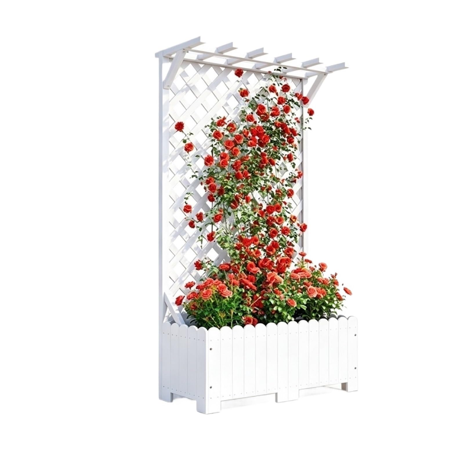 Kx9Lb8d Planter Box Planting Trough Garden Fence Partition Flower Box