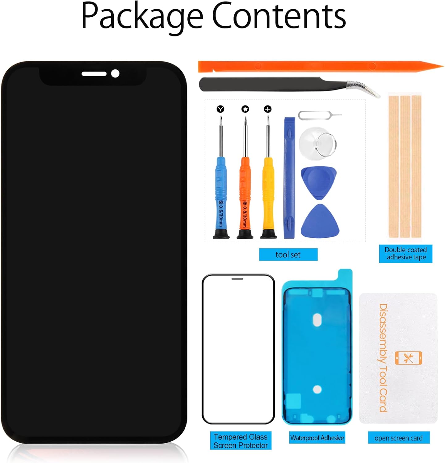 OLED Screen Replacement for iPhone 12 Mini 5.4" Display Assembly Touch Digitizer Compatible with A2399 A2176 A2398 A2400 with Repair Tools[Hard OLED,Not TFT]