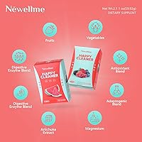 Vista 2 de Newellme Happy Cleaner - Probióticos en polvo de bayas de sandía, polvo prebiótico y probiótico, fibra orgánica, sin azúcar, hierbas