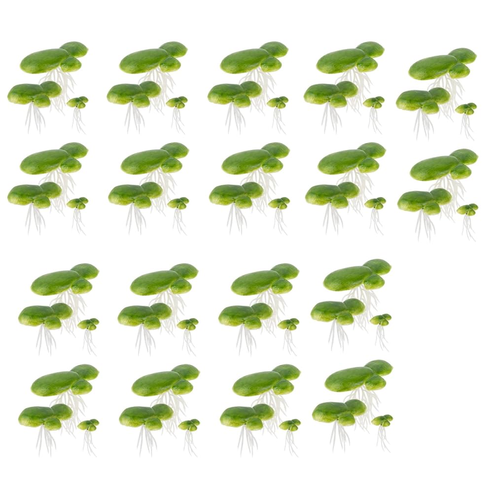 WEKVLPTH 54 Pack Floating Aquarium Plants Artificial Plastic Fake Duckweed Simulation (3 Size)