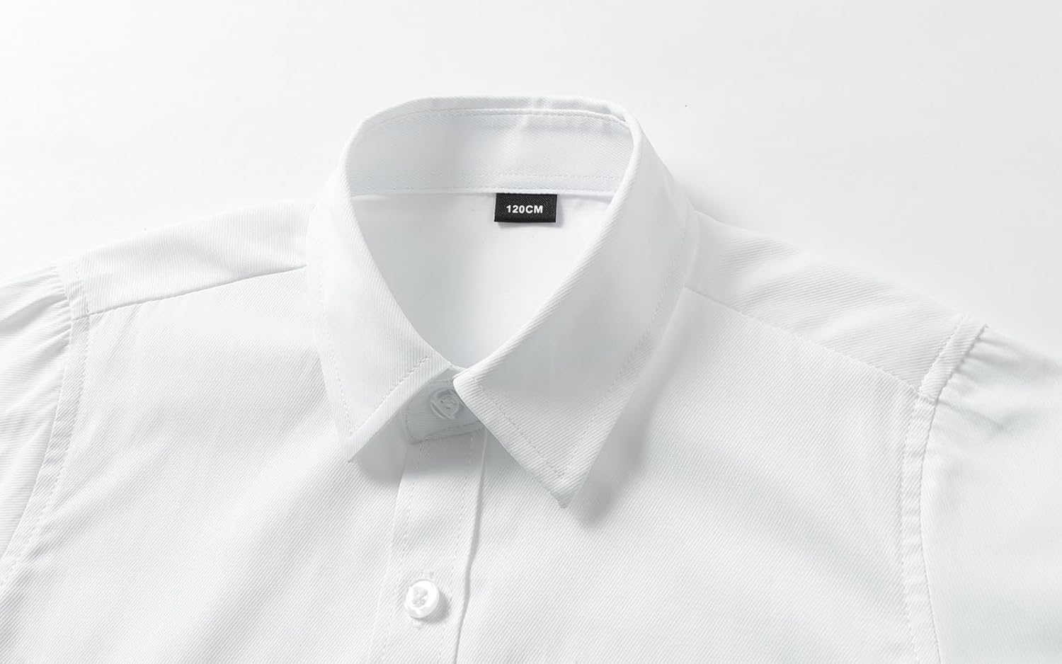 Boys White Short Sleeve Button Down Shirt with Chest Pocket Wrinkled Size 5T-16Y - Image 3