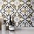 Moroccan Mosaic & Tile House CTP05-11 BAHA Handmade Cement Tile, 8"x8", Brown, Black, Gray, and White