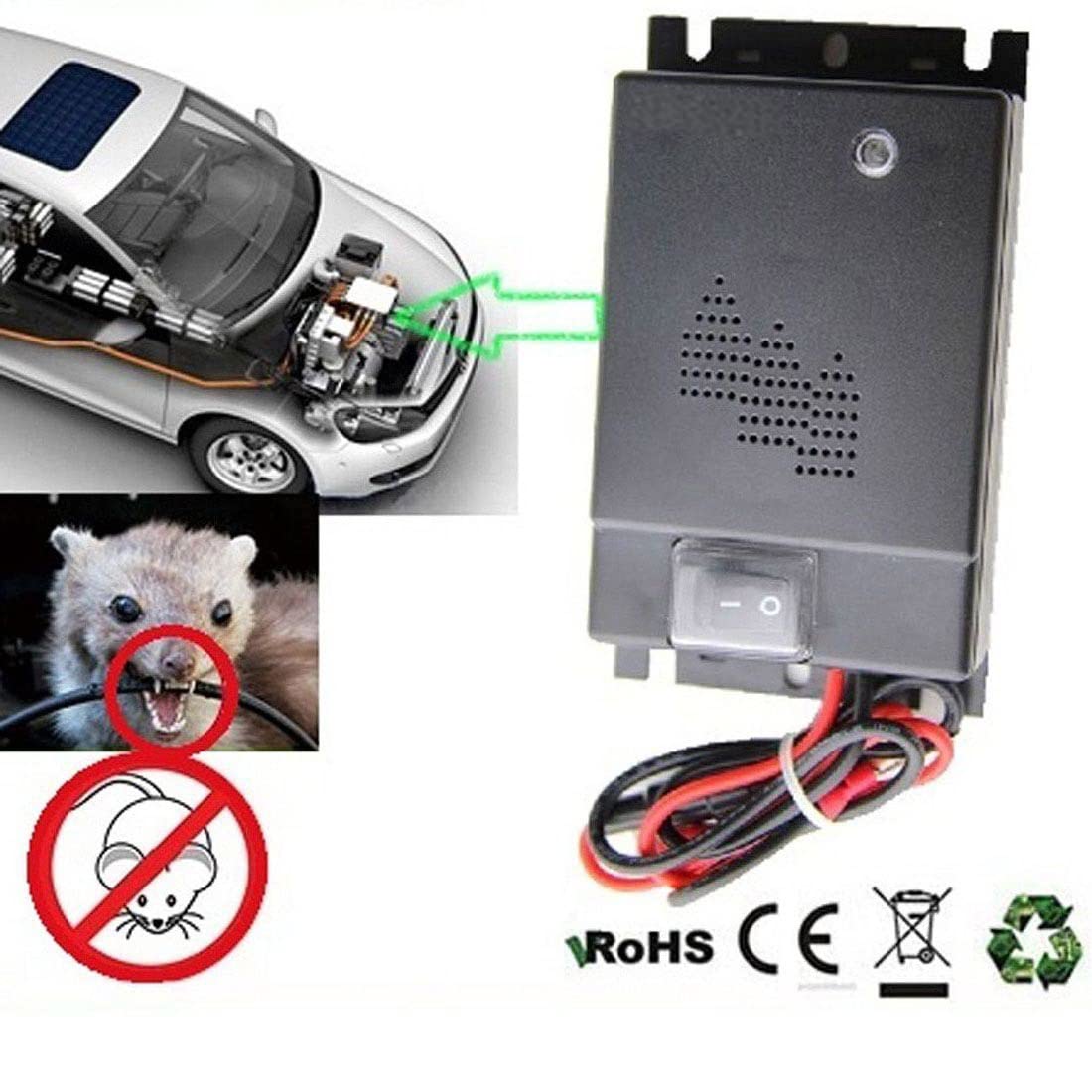 2 x anti martora per auto. Repellente roditore per auto. Difesa ad ultrasuoni Contro Gli scavi per Auto. Anti roditore auto. Repellente Fouine per auto. Repeller per veicoli