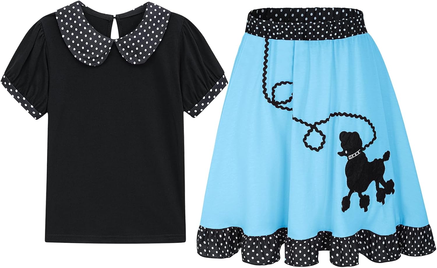 "Z-Shop Blue Poodle Skirt for Girls" - Image 3