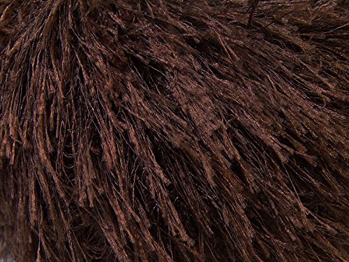 Dark Chocolate Brown Eyelash Yarn 50 Gram Ice 22754 #TOP1