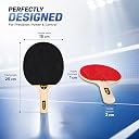 VINEX Pacer 1 Star Table Tennis Racket Set Pack of 2 | Good Speed, Spin and Control | Excellent Rubber with Wooden Handle | Ping Pong Intermediate Series Paddle for Indoor Training gallery image