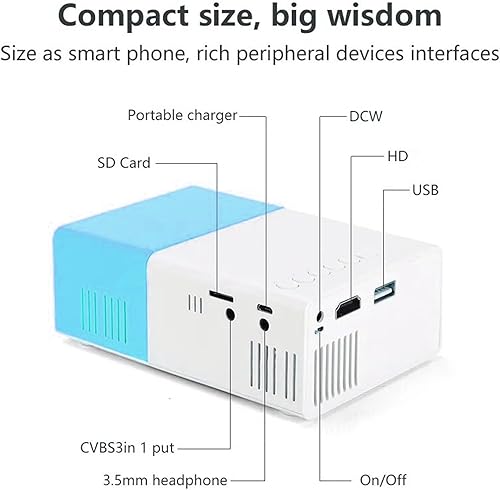 Miniatura 7 de Mini proyector 1080P FHD para el hogar, proyector portátil LED proyector de video proyector al aire libre compatible con Android iOS TV Stick HDMI