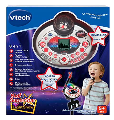 VTech Kidi Superstar LightShow Micro sur Pied 8 en 1 Microphone Karaoké Enfant avec Boule Disco Apprentissage du Chant et Jeux Cadeau Enfant Dès Contenu en Français - vue 7